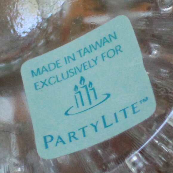 Pair of PartyLite "Quilted Crystal" Glass Candleholders - Picture 7 of 12